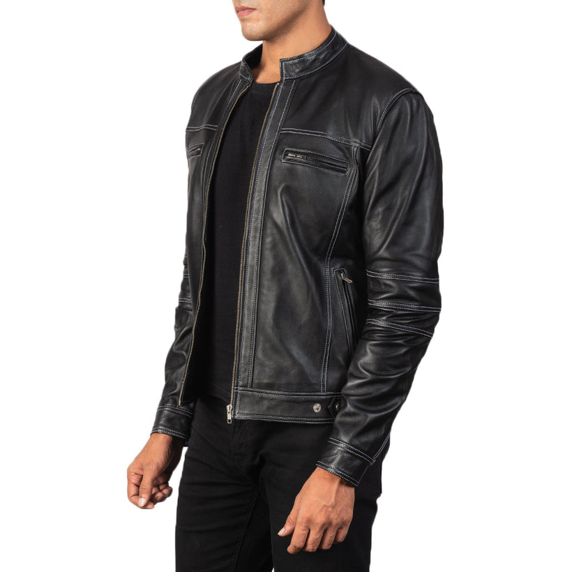 Youngster Jaqueta Biker de Couro para Homem