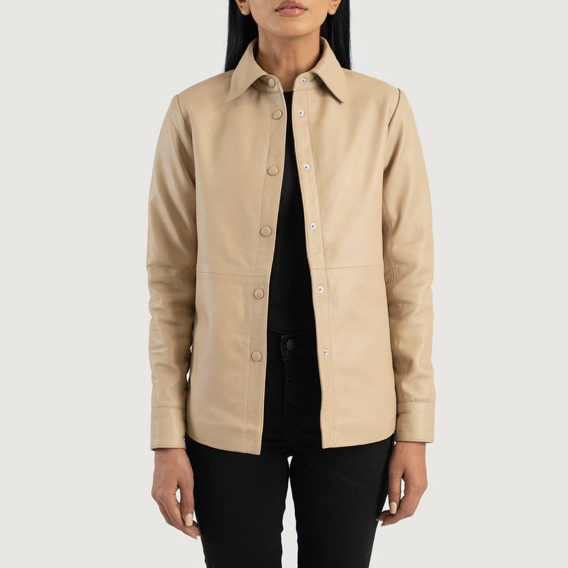 Zenith Shirt Jaqueta de Couro para Mulher