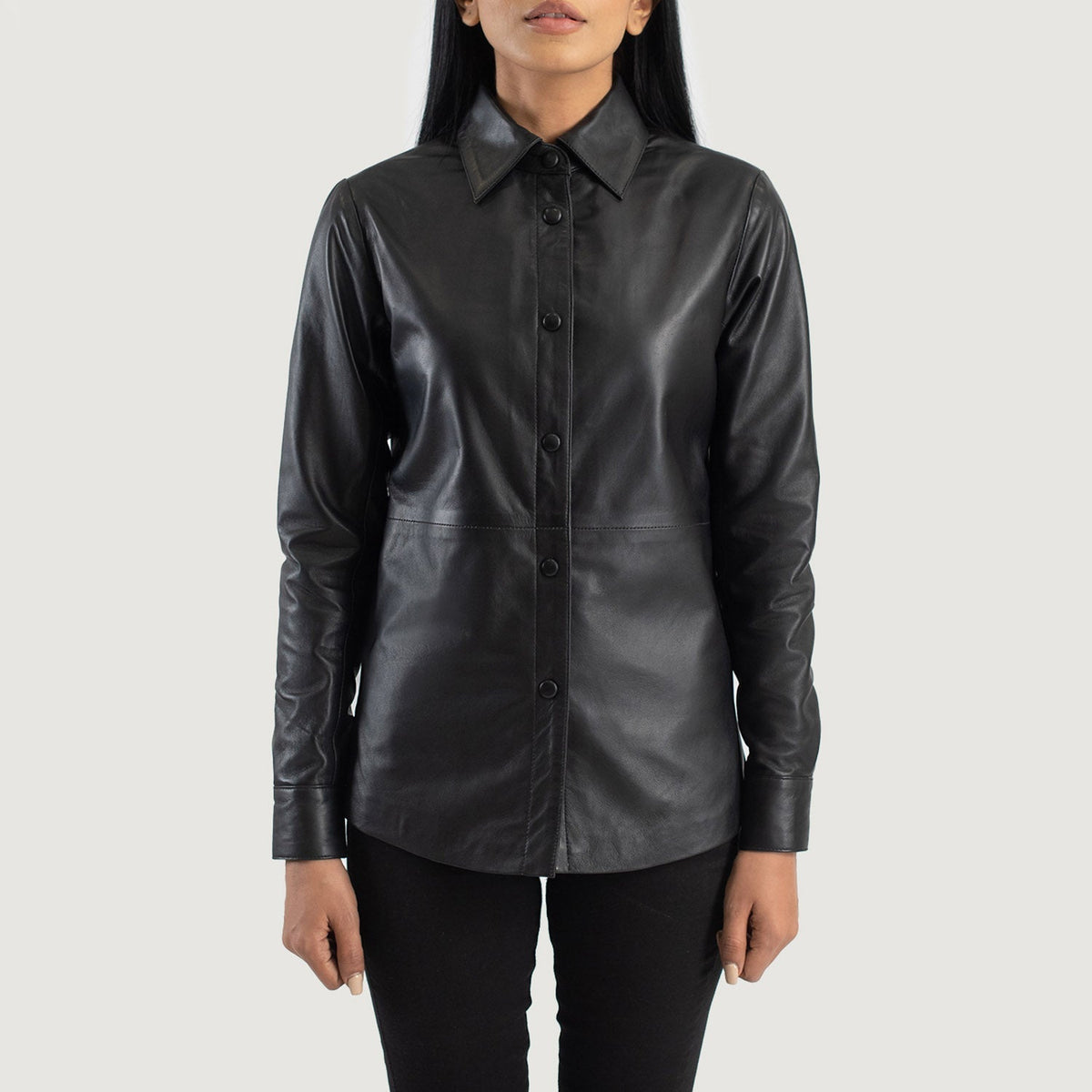 Zenith Shirt Blusão de Couro para Mulher – alternate product view 4