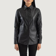 Zenith Shirt Blusão de Couro para Mulher – alternate product view 4