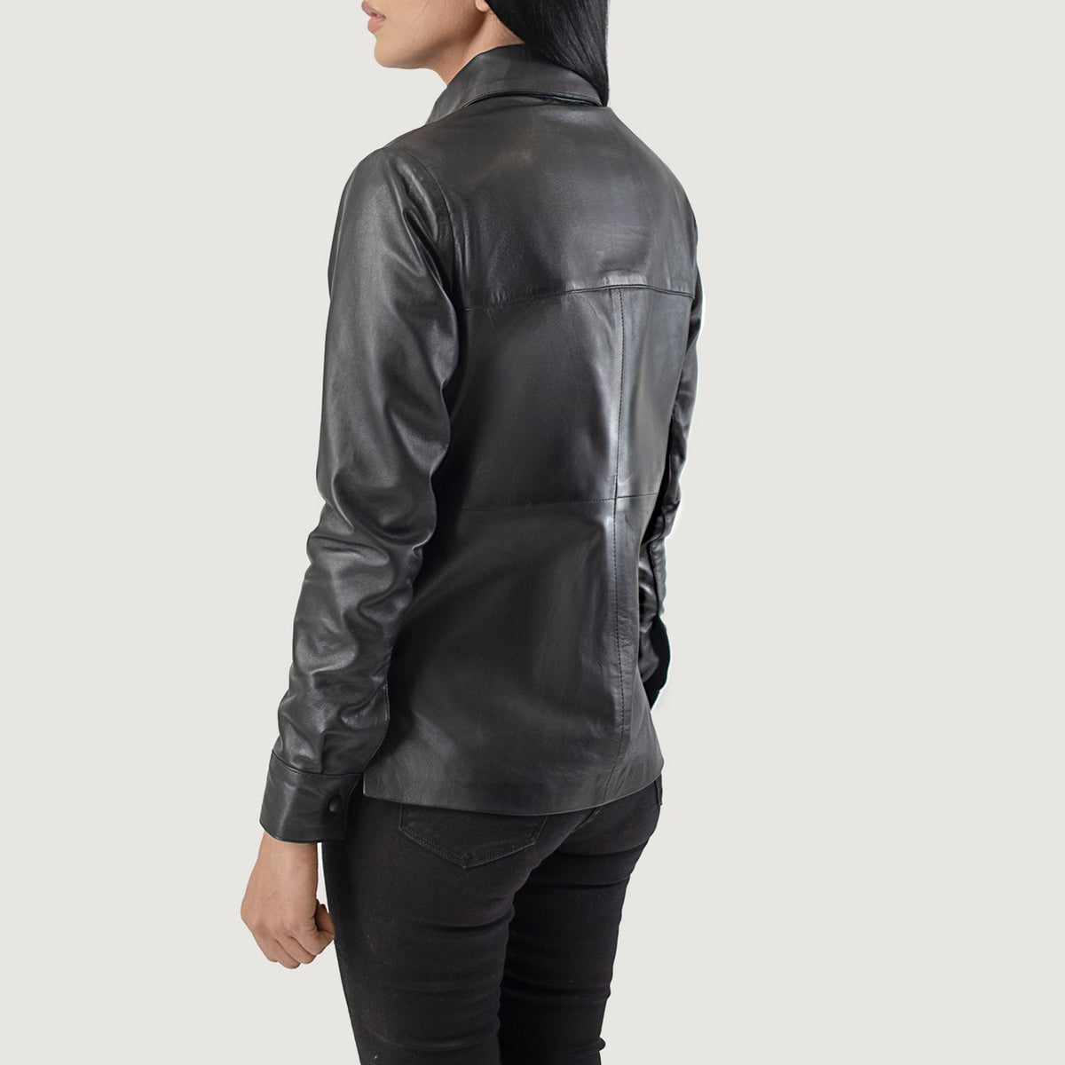Zenith Shirt Blusão de Couro para Mulher – alternate product view 5