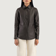Zenith Shirt Blusão de Couro para Mulher – alternate product view 4