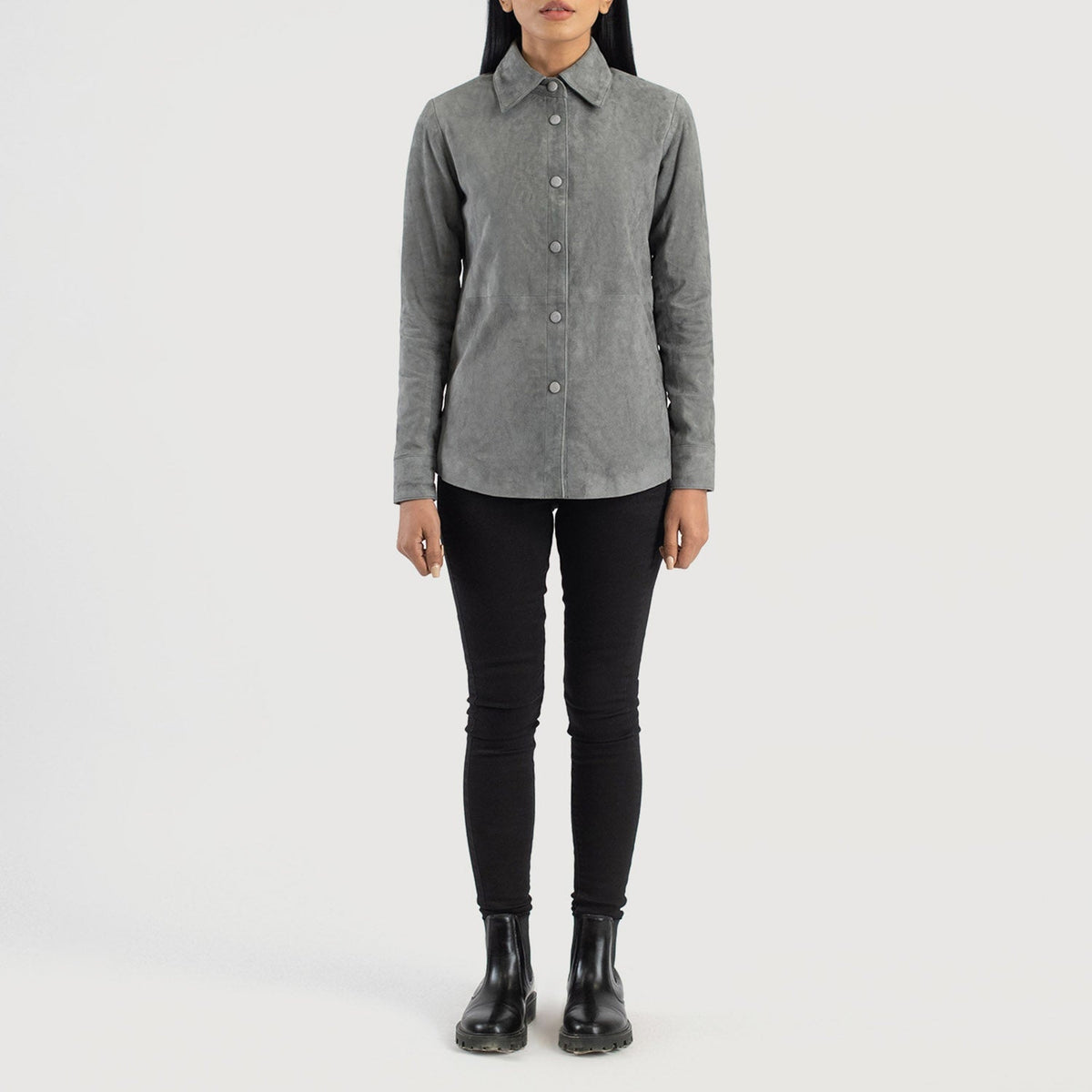 Zenith Shirt Blusão de Couro para Mulher – alternate product view 3