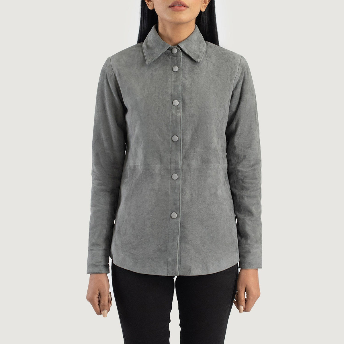 Zenith Shirt Blusão de Couro para Mulher – alternate product view 4