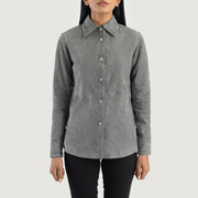 Zenith Shirt Blusão de Couro para Mulher – alternate product view 4