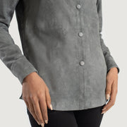 Zenith Shirt Blusão de Couro para Mulher – alternate product view 6