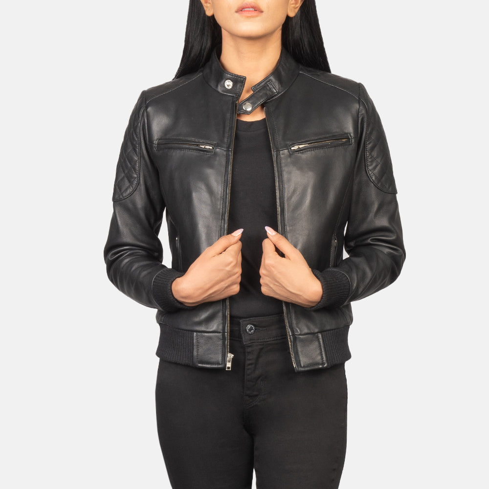 
Zenna Jaqueta Bomber de Couro para Mulher – alternate product view 1