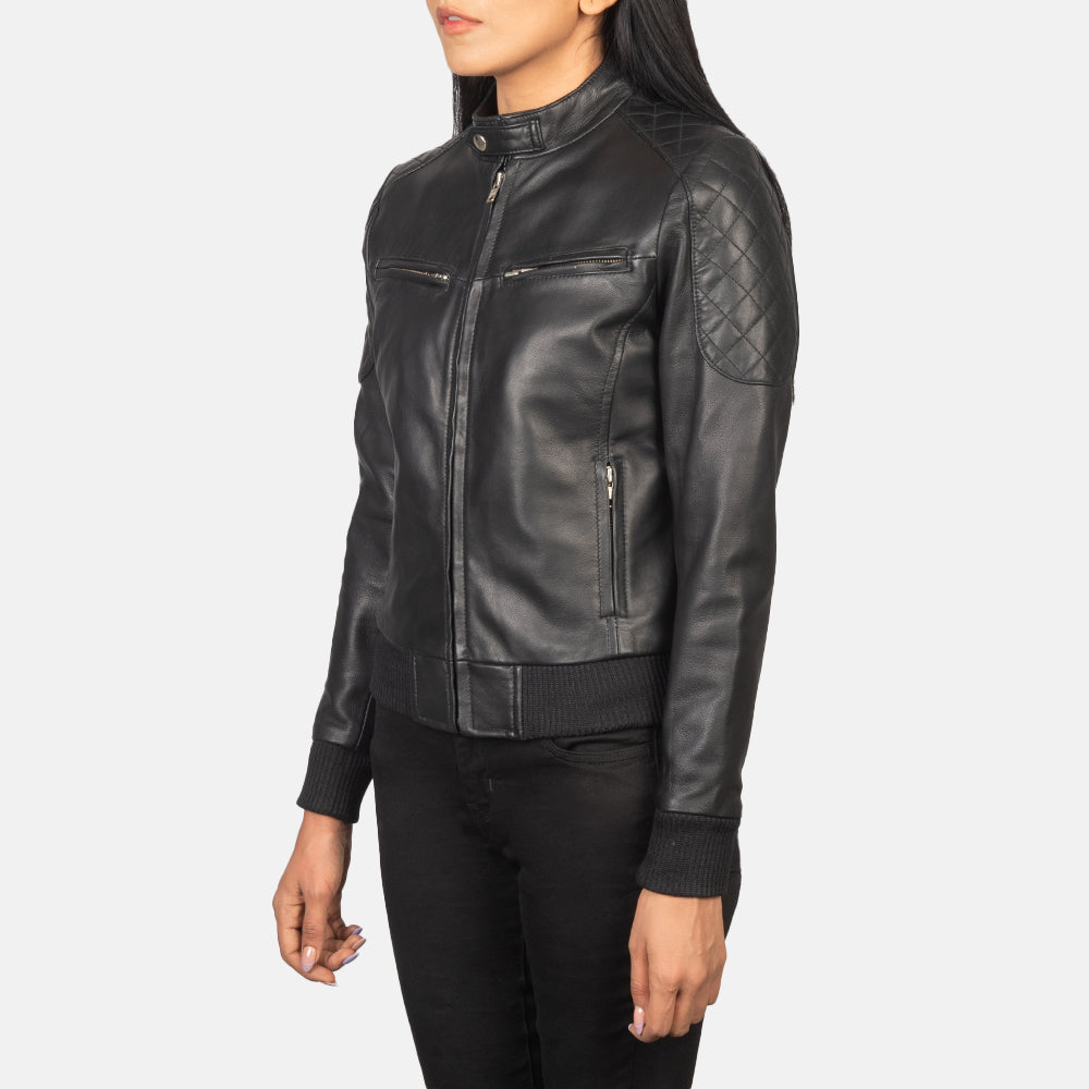 
Zenna Jaqueta Bomber de Couro para Mulher – alternate product view 2