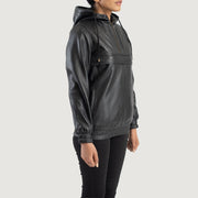 Zest Hooded Pullover Blusão de Couro para Mulher – alternate product view 2