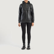 Zest Hooded Pullover Blusão de Couro para Mulher – alternate product view 3