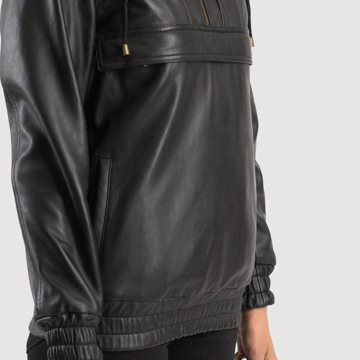 Zest Hooded Pullover Blusão de Couro para Mulher – alternate product view 4