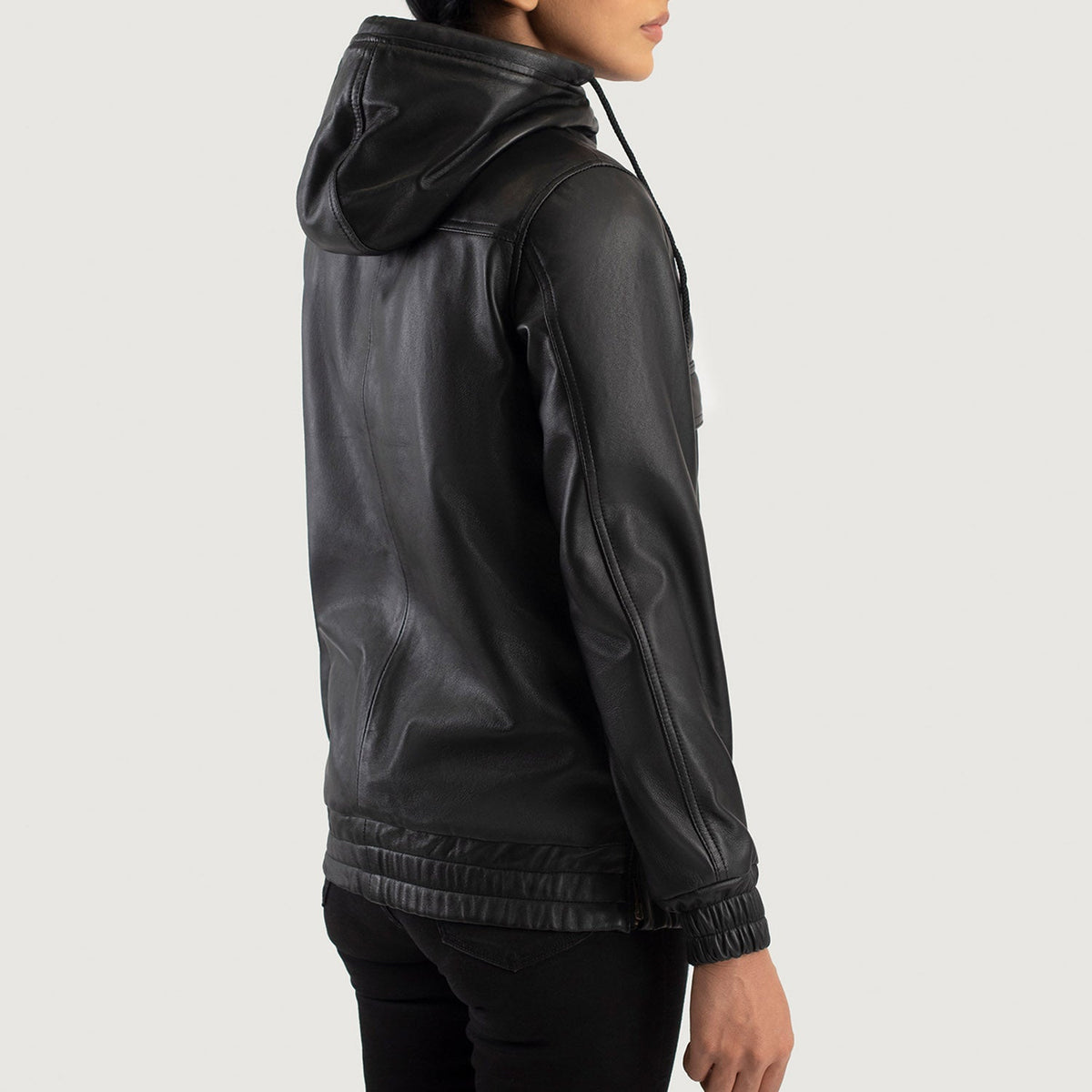 Zest Hooded Pullover Blusão de Couro para Mulher – alternate product view 5