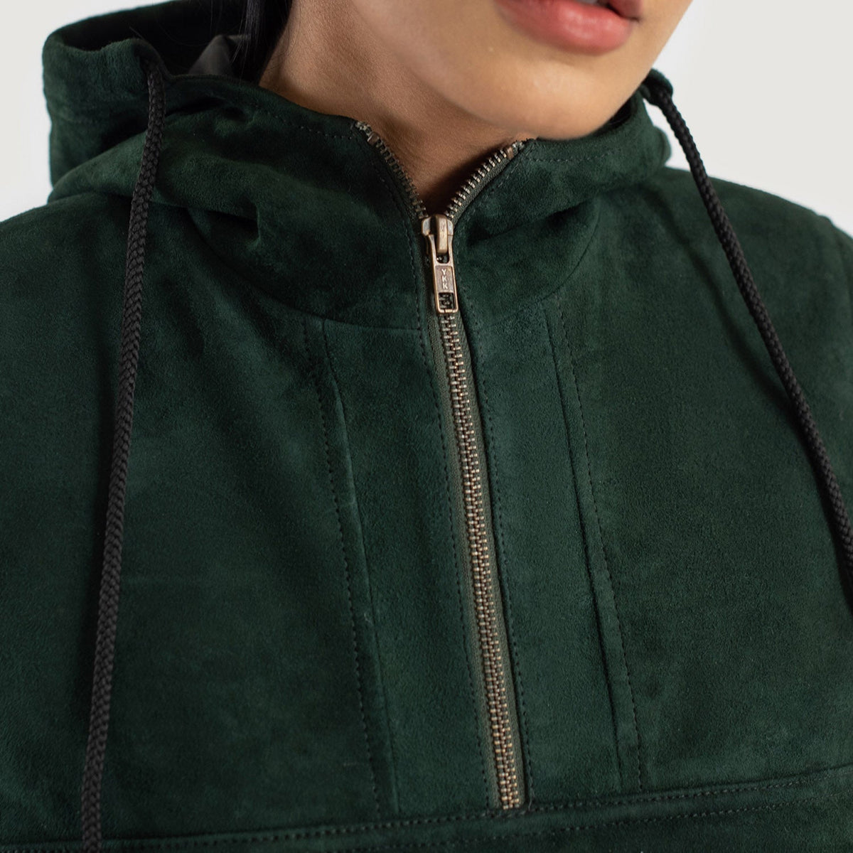 Zest Hooded Pullover Blusão de Couro para Mulher – alternate product view 4