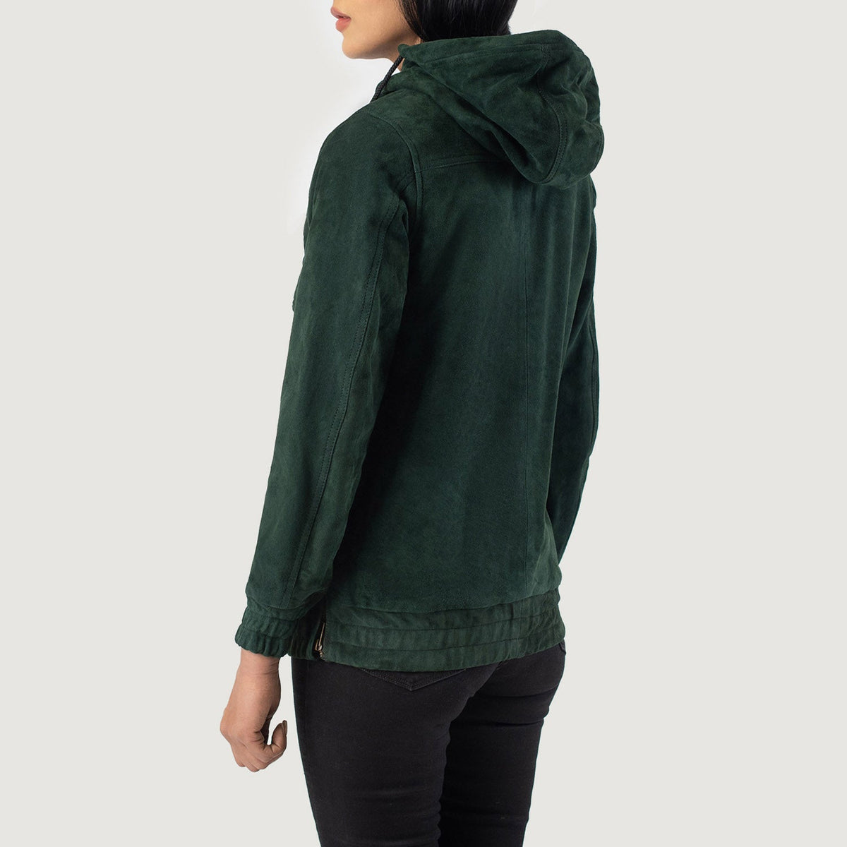 Zest Hooded Pullover Blusão de Couro para Mulher – alternate product view 5
