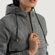 Zest Hooded Pullover Blusão de Couro para Mulher – alternate product view 4