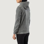 Zest Hooded Pullover Blusão de Couro para Mulher – alternate product view 5